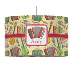 Vintage Musical Instruments 12" Drum Pendant Lamp - Fabric (Personalized)