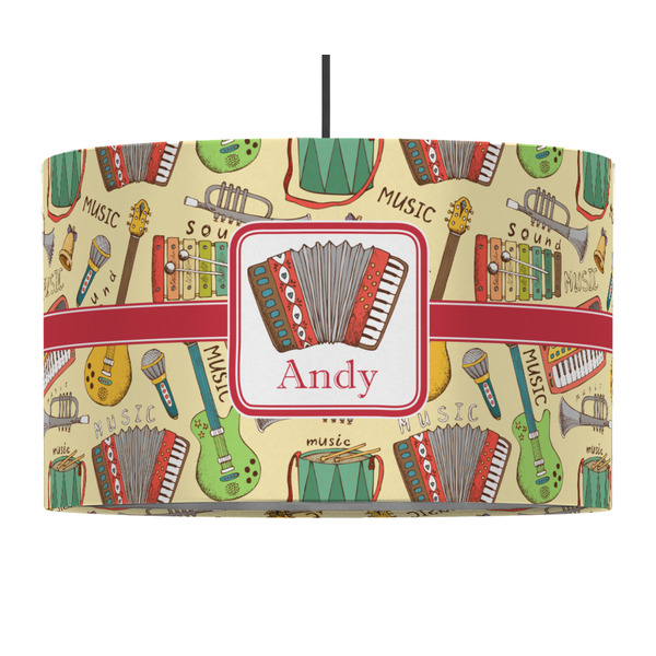 Vintage Musical Instruments 12" Drum Lampshade - PENDANT (Fabric)