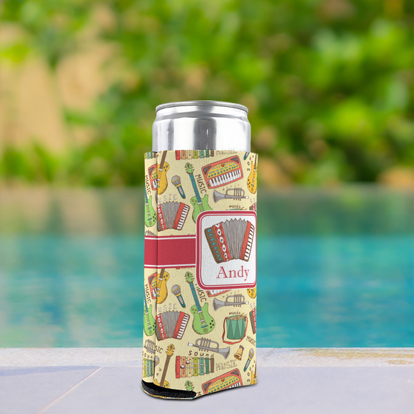 Vintage Musical Instruments Can Cooler - Tall 12oz - In Context