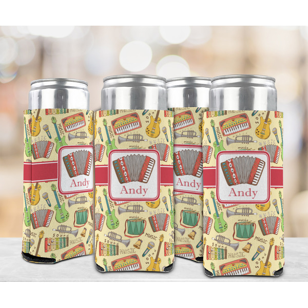 Vintage Musical Instruments 12oz Tall Can Sleeve - Set of 4 - LIFESTYLE