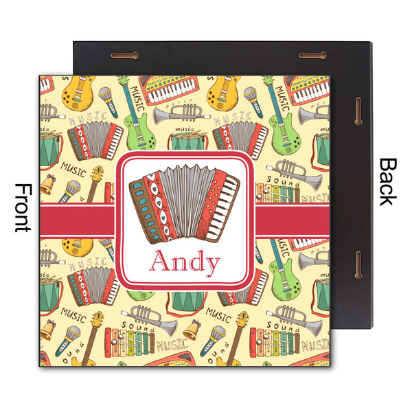 Vintage Musical Instruments 12x12 Wood Print - Front & Back View