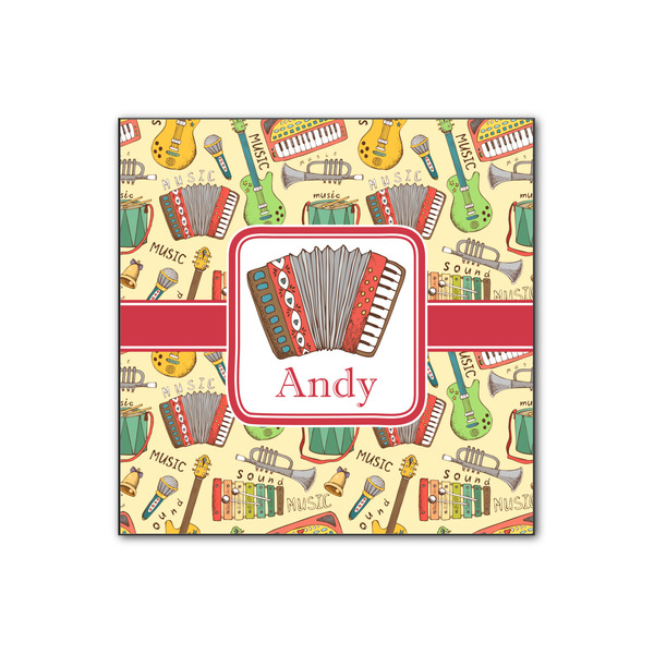 Custom Vintage Musical Instruments Wood Print - 12x12 (Personalized)