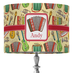 Vintage Musical Instruments 16" Drum Lamp Shade - Fabric (Personalized)