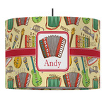 Vintage Musical Instruments 16" Drum Pendant Lamp - Fabric (Personalized)