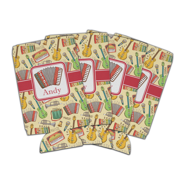 Custom Vintage Musical Instruments Can Cooler (16 oz) - Set of 4 (Personalized)