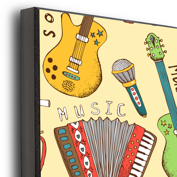 Vintage Musical Instruments 16x20 Wood Print - Closeup