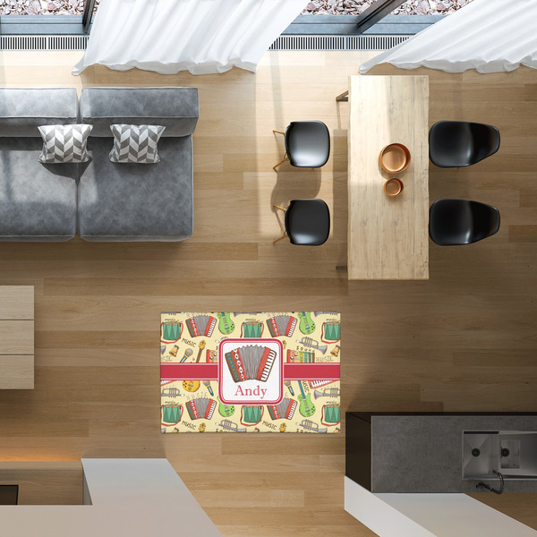 Vintage Musical Instruments 2'x3' Indoor Area Rugs - IN CONTEXT