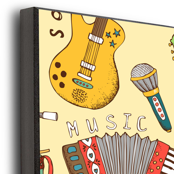 Vintage Musical Instruments 20x24 Wood Print - Closeup