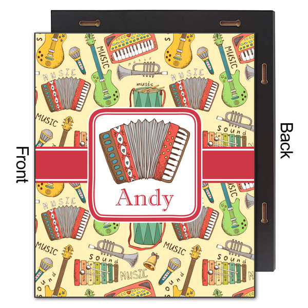 Vintage Musical Instruments 20x24 Wood Print - Front & Back View