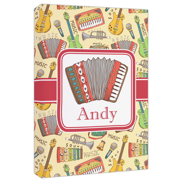 Custom Vintage Musical Instruments Canvas Print - 20x30 (Personalized)