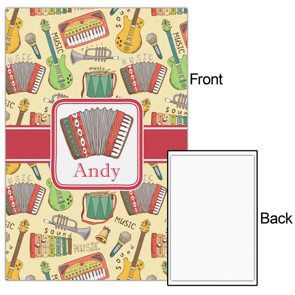 Vintage Musical Instruments 20x30 - Matte Poster - Front & Back