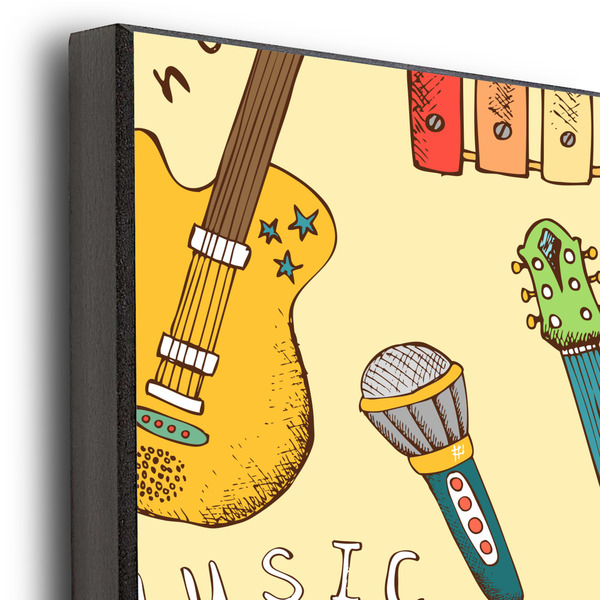 Vintage Musical Instruments 20x30 Wood Print - Closeup