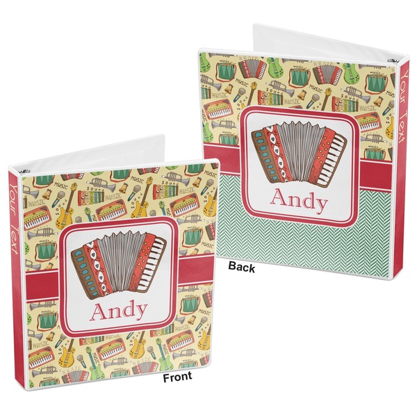 Vintage Musical Instruments 3-Ring Binder Front and Back