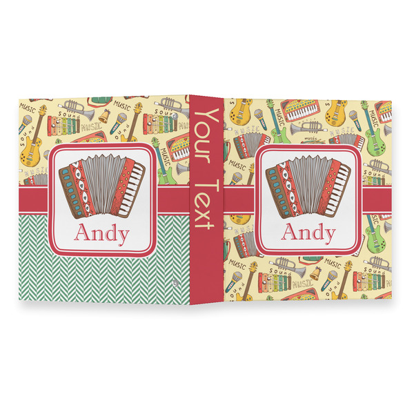 Vintage Musical Instruments 3 Ring Binders - Full Wrap - 1" - OPEN OUTSIDE