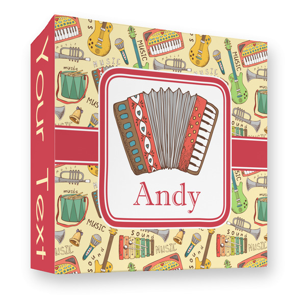 Vintage Musical Instruments 3 Ring Binders - Full Wrap - 3" - FRONT