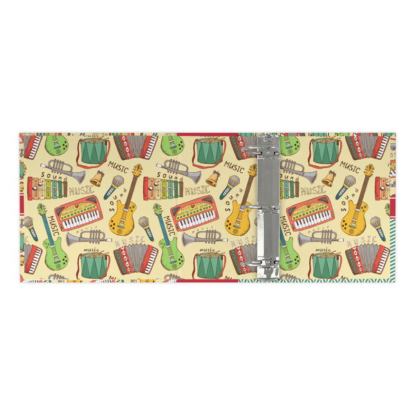 Vintage Musical Instruments 3 Ring Binders - Full Wrap - 3" - OPEN INSIDE