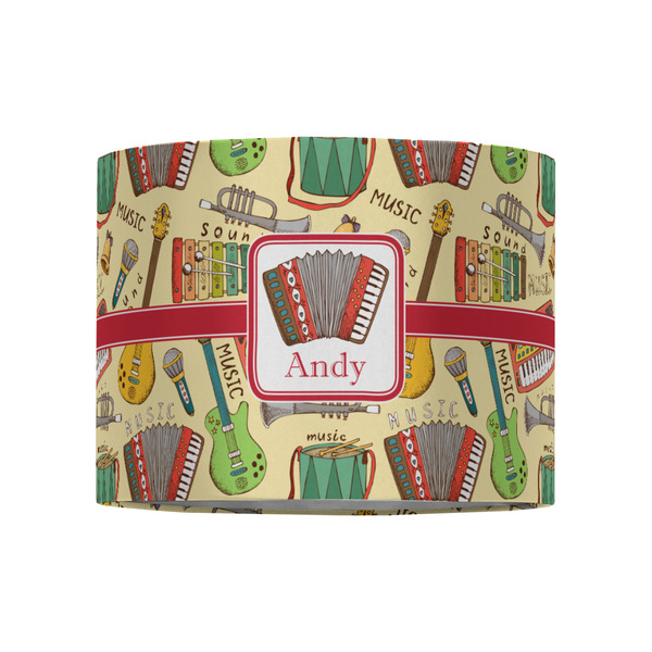 Vintage Musical Instruments 8" Drum Lampshade - FRONT (Fabric)