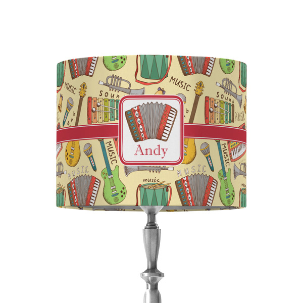 Custom Vintage Musical Instruments 8" Drum Lamp Shade - Fabric (Personalized)