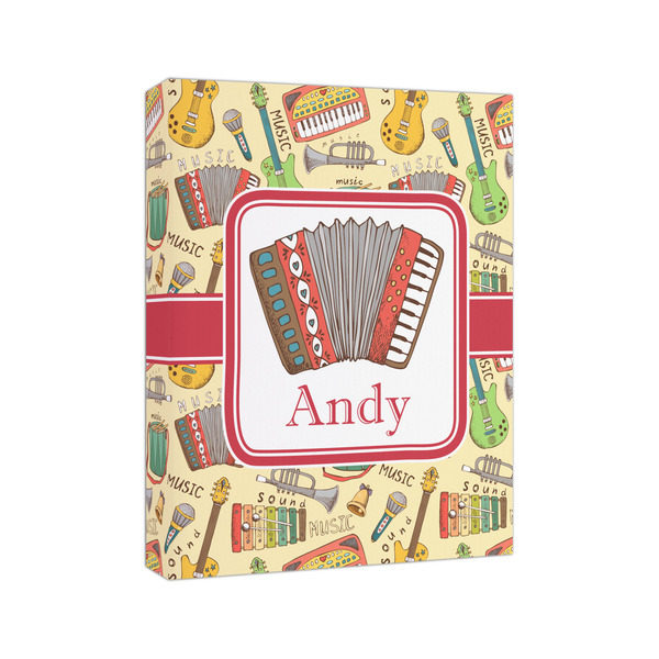 Vintage Musical Instruments 8x10 - Canvas Print - Angled View