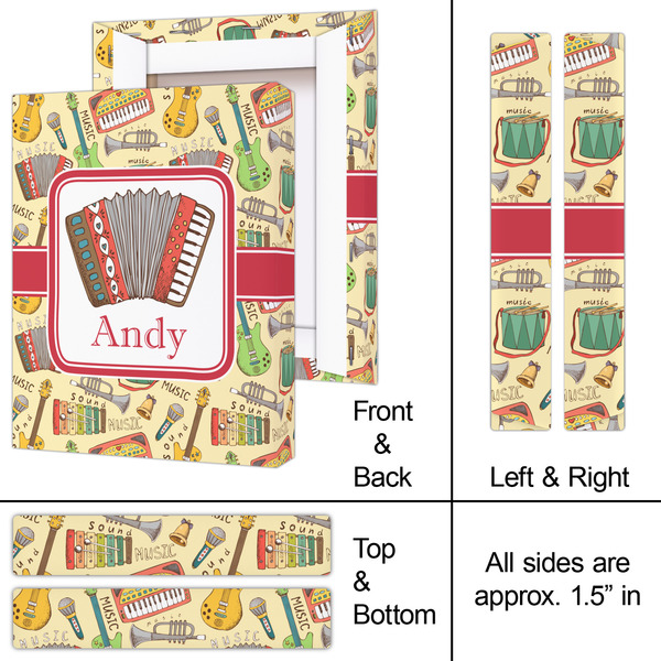 Vintage Musical Instruments 8x10 - Canvas Print - Approval