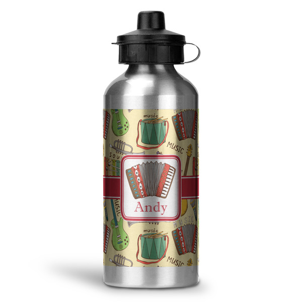 Custom Vintage Musical Instruments Water Bottles - 20 oz - Aluminum (Personalized)