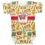 Vintage Musical Instruments Baby Bodysuit 12-18 w/ Name or Text