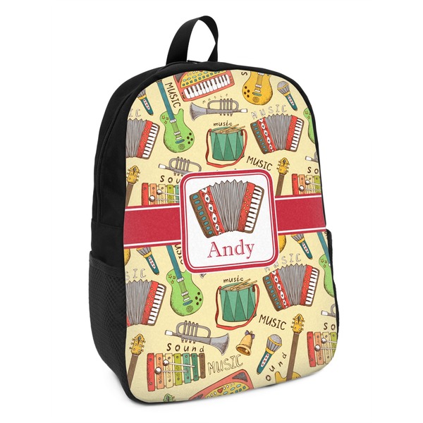 Custom Vintage Musical Instruments Kids Backpack (Personalized)