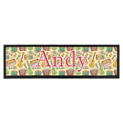 Vintage Musical Instruments Bar Mat - Large (Personalized)