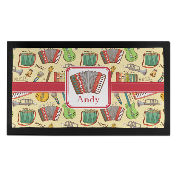 Custom Vintage Musical Instruments Bar Mat - Small (Personalized)