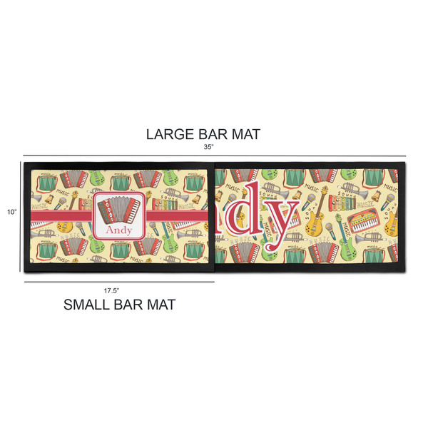 Vintage Musical Instruments Bar Mats - Sizing Chart
