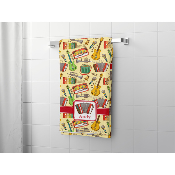 Vintage Musical Instruments Bath Towel - LIFESTYLE