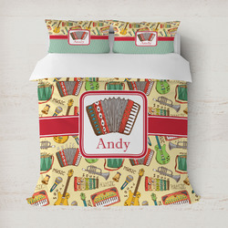 Vintage Musical Instruments Duvet Cover (Personalized)
