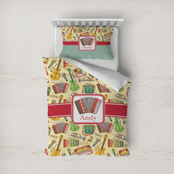 Vintage Musical Instruments Duvet Cover Set - Twin (Personalized)