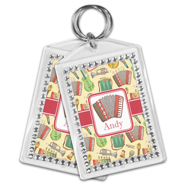 Vintage Musical Instruments Bling Keychain - MAIN
