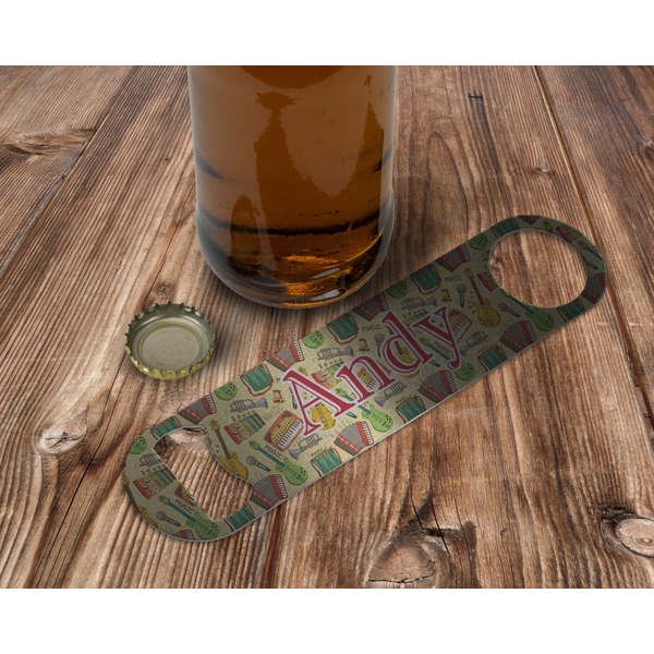 Vintage Musical Instruments Bottle Opener - In Use