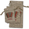 Vintage Musical Instruments Burlap Gift Bags - (PARENT MAIN) All Three