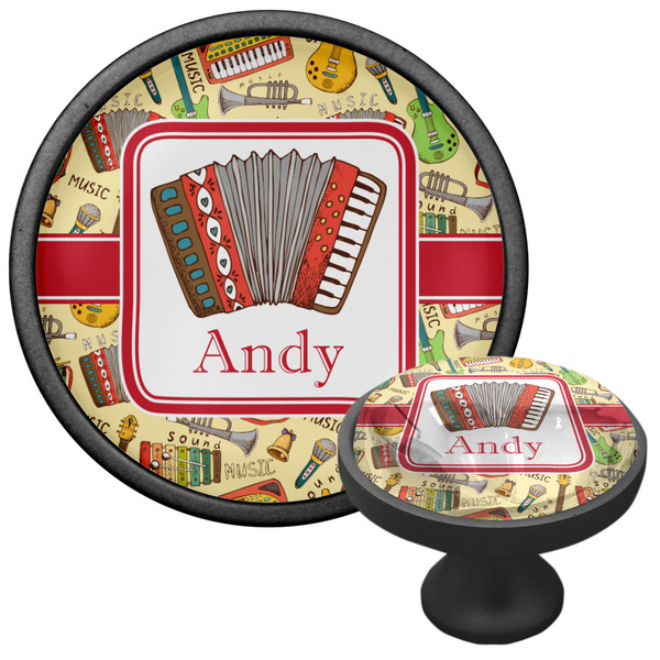 Vintage Musical Instruments Cabinet Knob - Black - Multi Angle