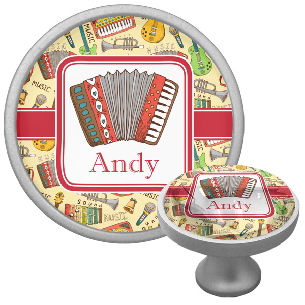 Vintage Musical Instruments Cabinet Knob - Nickel - Multi Angle