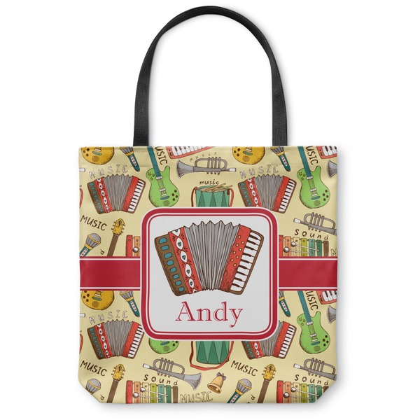 Custom Vintage Musical Instruments Canvas Tote Bag (Personalized)