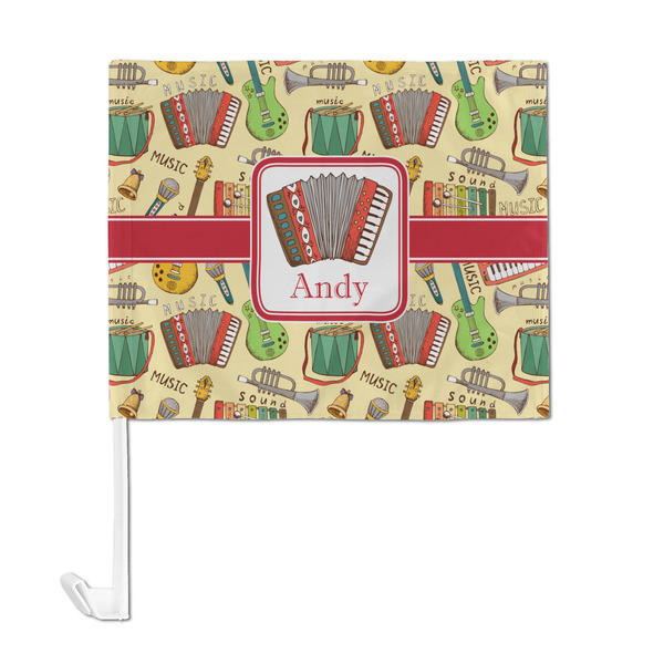 Vintage Musical Instruments Car Flag - Large - FRONT