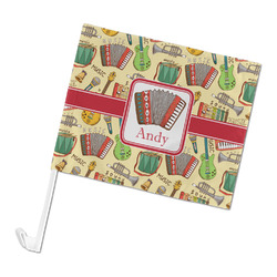 Vintage Musical Instruments Car Flag (Personalized)