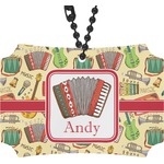 Vintage Musical Instruments Rear View Mirror Ornament (Personalized)