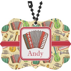 Vintage Musical Instruments Rear View Mirror Charm (Personalized)