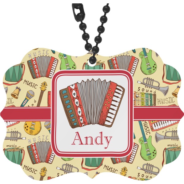 Custom Vintage Musical Instruments Rear View Mirror Charm (Personalized)