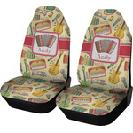Vintage Musical Instruments Car Seat Covers (Set of Two) (Personalized)