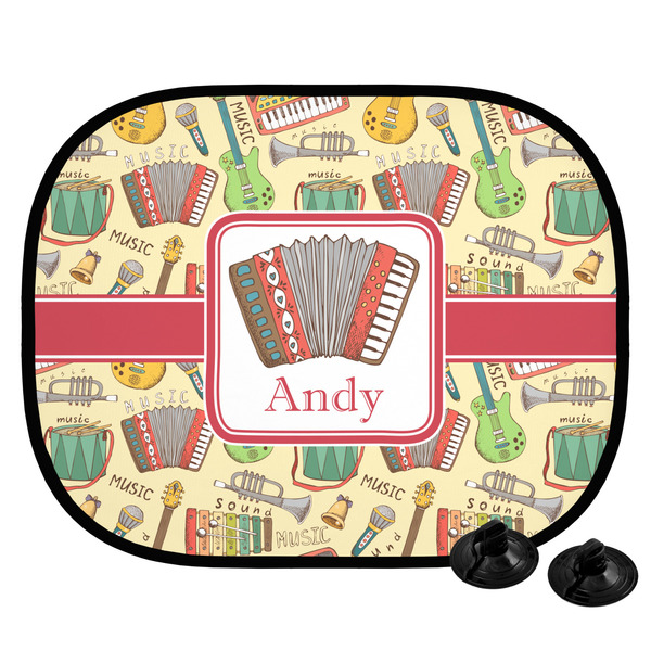 Custom Vintage Musical Instruments Car Side Window Sun Shade (Personalized)
