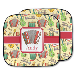Vintage Musical Instruments Car Sun Shade - Two Piece (Personalized)