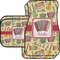 Vintage Musical Instruments Car Floor Mats Set - 2 Front & 2 Back (Personalized)