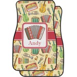 Vintage Musical Instruments Car Floor Mats (Front Seat) (Personalized)