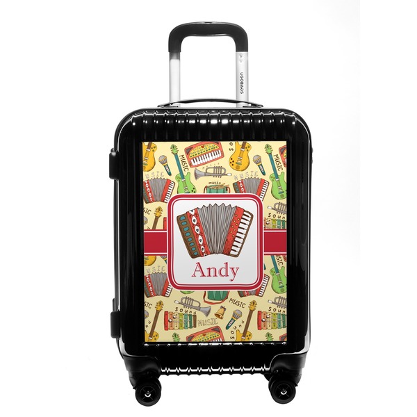 Custom Vintage Musical Instruments Carry On Hard Shell Suitcase (Personalized)